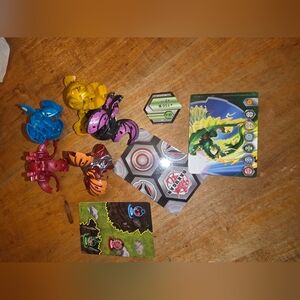 Bakugan Dual Hydranoid Red Pyrus B2 380G Battle Brawlers Lot Of 5 G1 + Cards